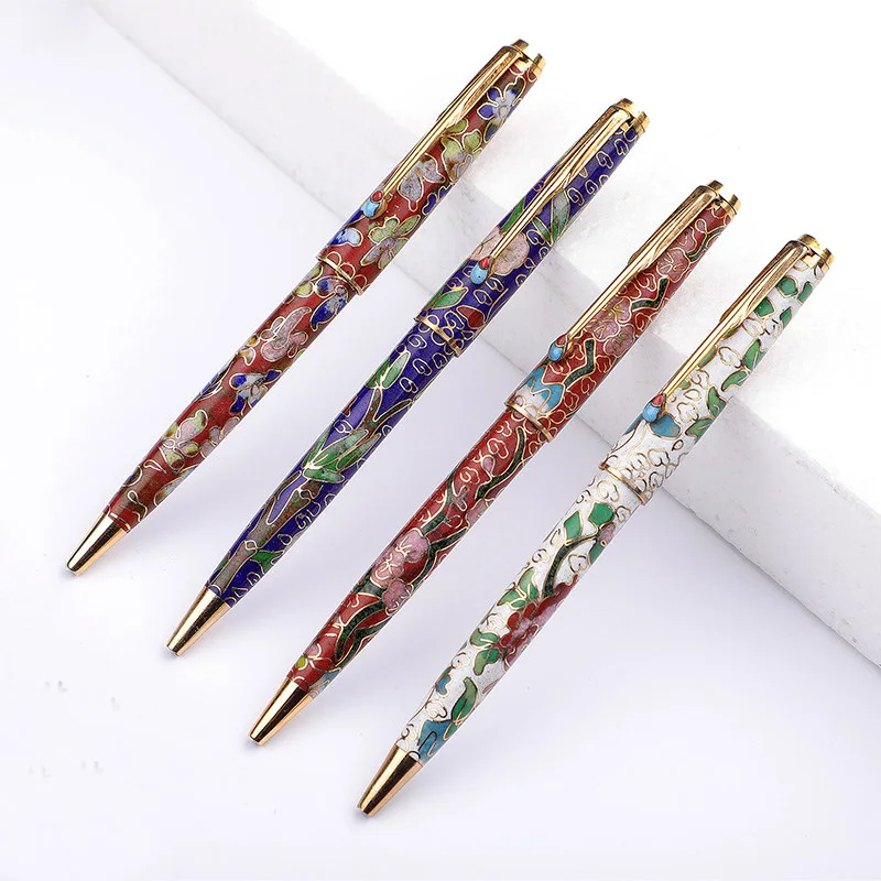 

New Old Stock Vintage JINXING 80 Ballpoint Pen Cloisonne Handmade Works Of Art Writing Stationery Collection