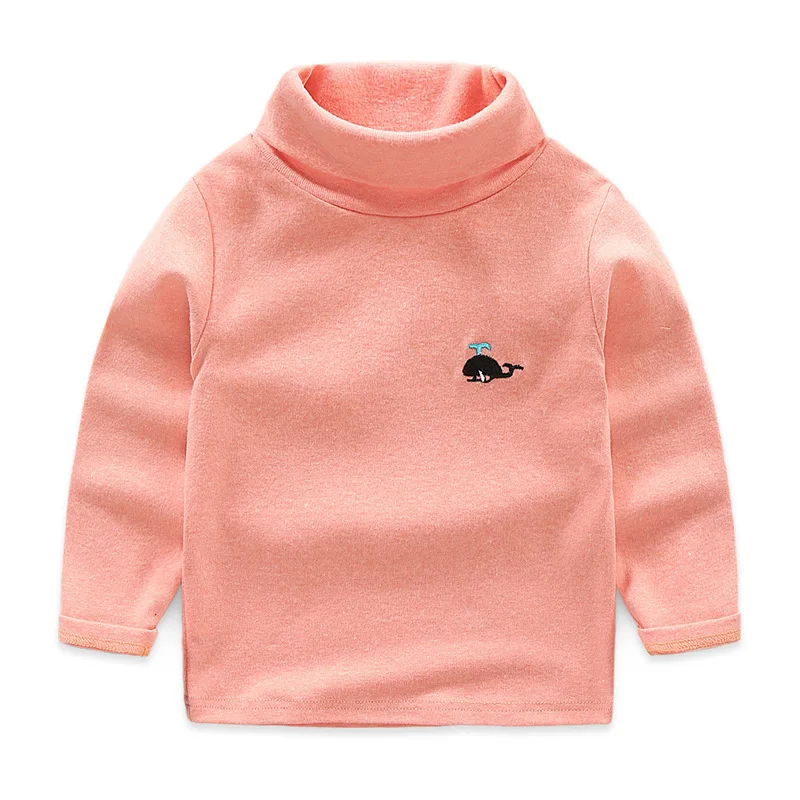 

Children's Long Sleeve T-shirt Baby Cartoon Boys Girls T-shirts Girls Shirt Autumn Cotton Bomb Turtleneck T Shirts Candy Tops