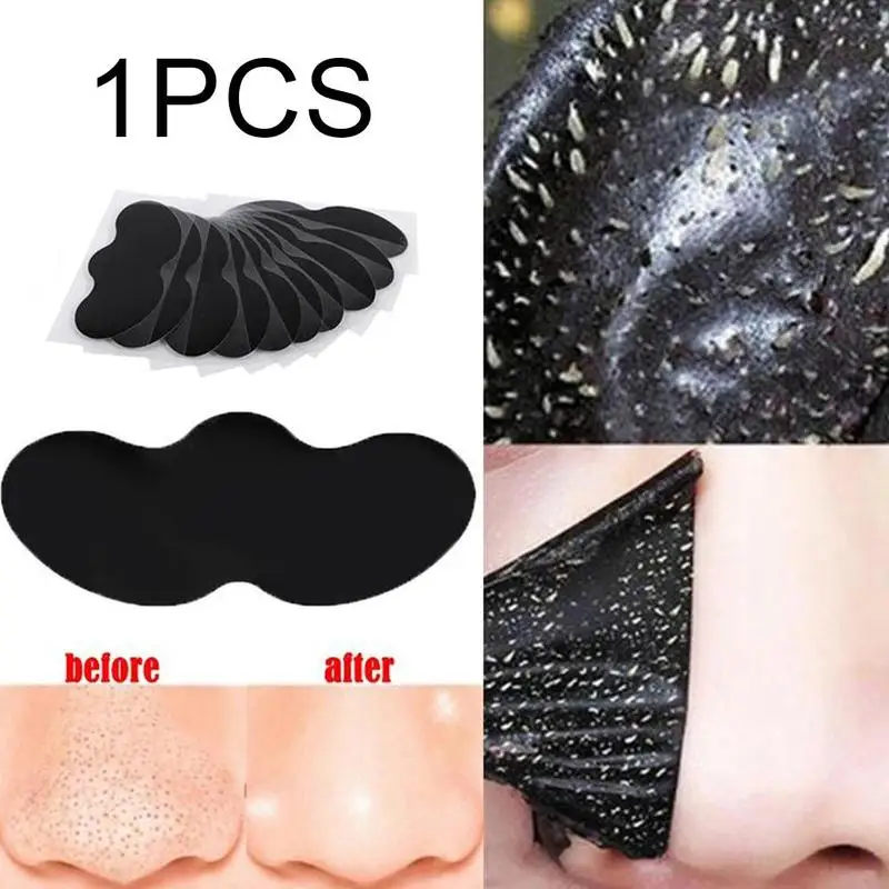 

10 PCS Bamboo Charcoal Blackhead Nose Patch Nasal Mask Tear Type Blackhead Pig Nose Patch