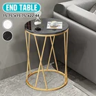 Скандинавский журнальный столик, угловой столик, прикроватный столик для спальни, с мраморным узором, маленький круглый светильник, роскошный стол, простые боковые столы, мебель