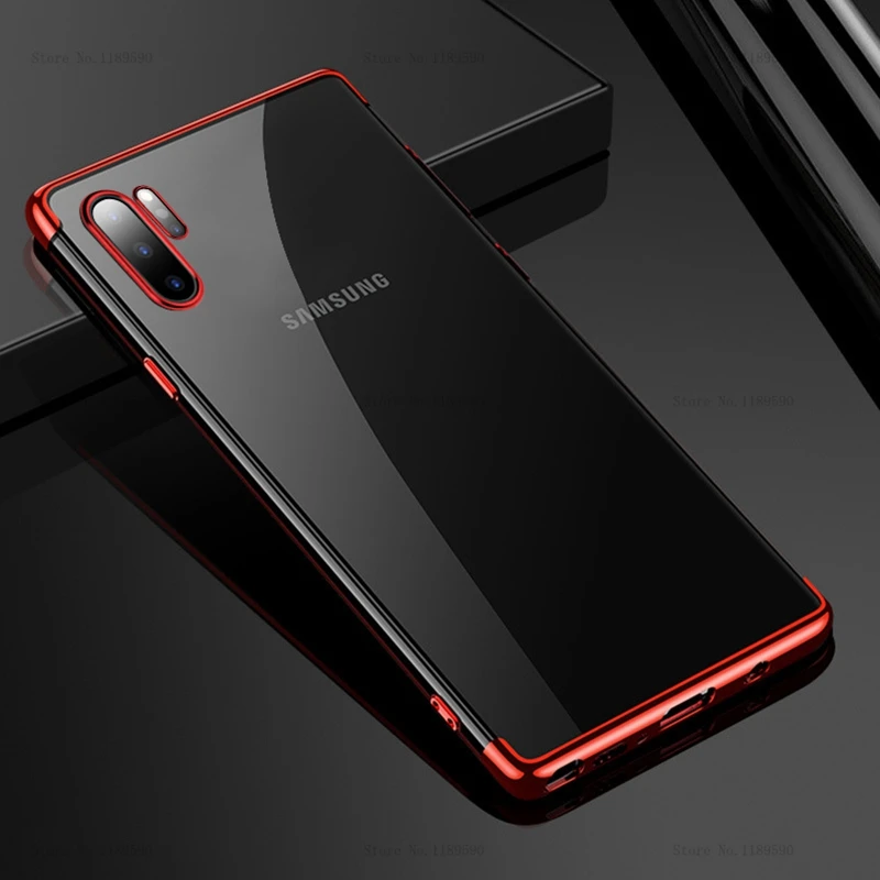 Силиконовый чехол для samsung Note 10 Plus чехол бампер прозрачный чехол с покрытием на для samsung Galaxy S10 Plus S8 S9 Note 10 Pro 8 9