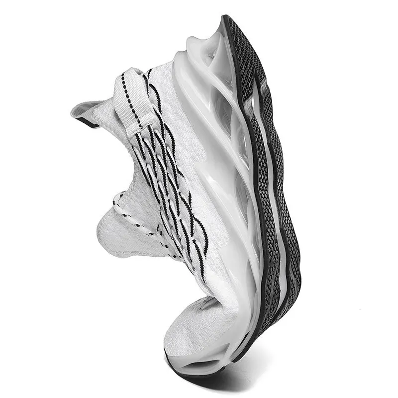 Мужские кроссовки для бега дышащие спортивные сникерсы с амортизирующим лезвием