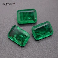 emerald princess square ring pendant european and american emerald loose stone charm jewelry making women jewelry mens charms