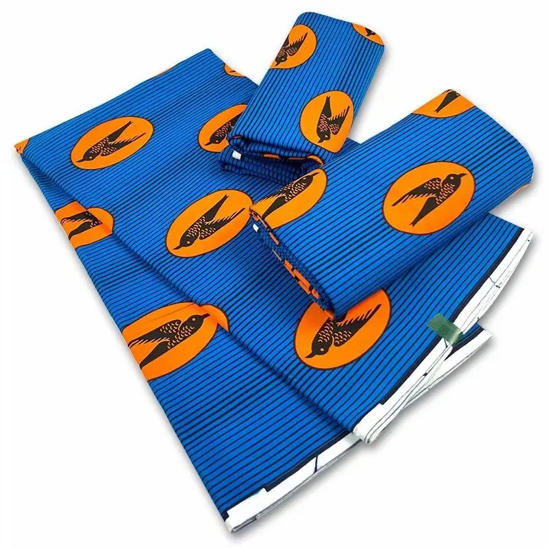 Настоящая java восковая хлопчатобумажная ткань с красным и золотым узором