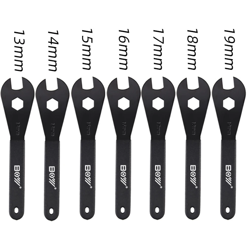 

Carbon Steel Bicycle Spanner Wrench Spindle Axle Bicycle Bike Repair Tool Fit for 13Mm 14Mm 15Mm 16Mm 17Mm 18Mm Cone Tool Kit