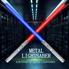 Новинка светильник световой сабель, изменение цвета RGB, тяжелые дуэлированные лазерные мечи, косплей-игрушка с 7 сменными цветами светильник и имитацией звука