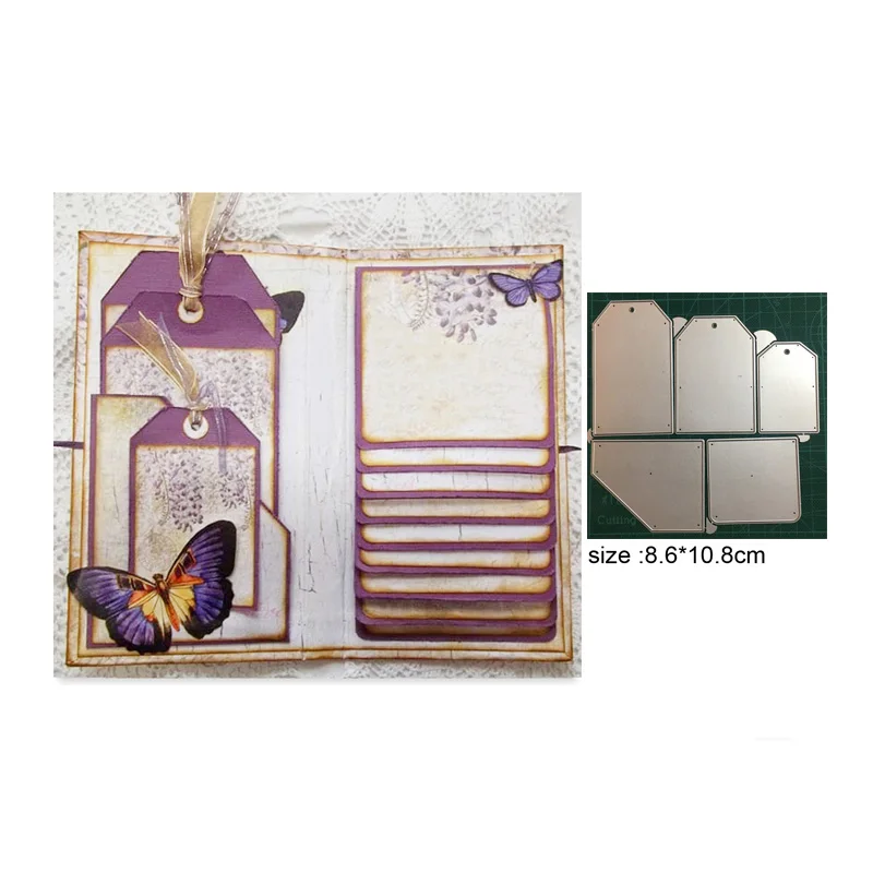 

Metal Cutting Dies Label Frames Card Die cutter Stencil DIY Scrapbook Paper Photo Craft Template Dies