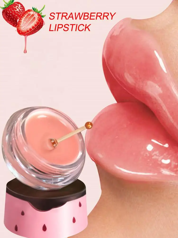 

Lip Gloss Bee Balm Lip Balm Nourishing Anti-wrinkle Lip Care Honey Pot Strawberry Propolis Cracked Lip Scrubs Exfoliator