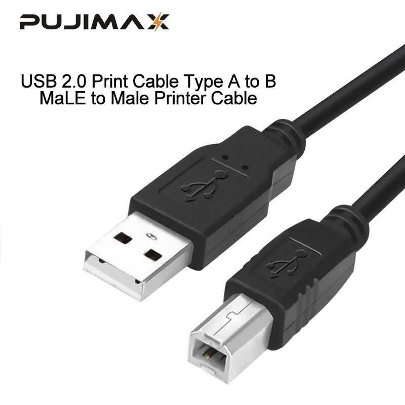 Кабель для печати PUJIMAX USB 2 0 Type A B принтера Папа папа Canon Epson HP ZJiang принтер этикеток