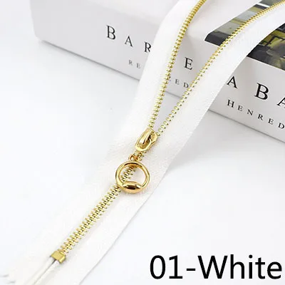 01-White Meetee 10/20 штук 20/30 см 3# металлическая молния с закрытым концом Автоматическая блокировка язычок молнии голова Декор DIY сумка кошелек швейной по индивидуальному заказу аксессуар - Цвет: 01-White