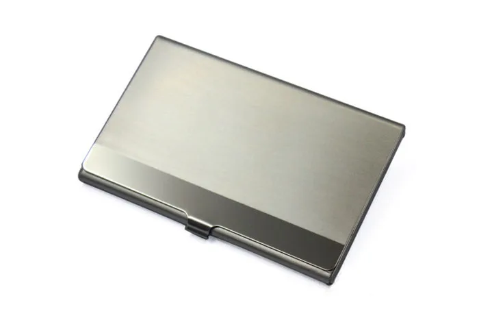

Men Metal Stainless Steel Silver Aluminium Card Holder Wallet Business ID Credit Card Holder Case Card Wallet Women G6