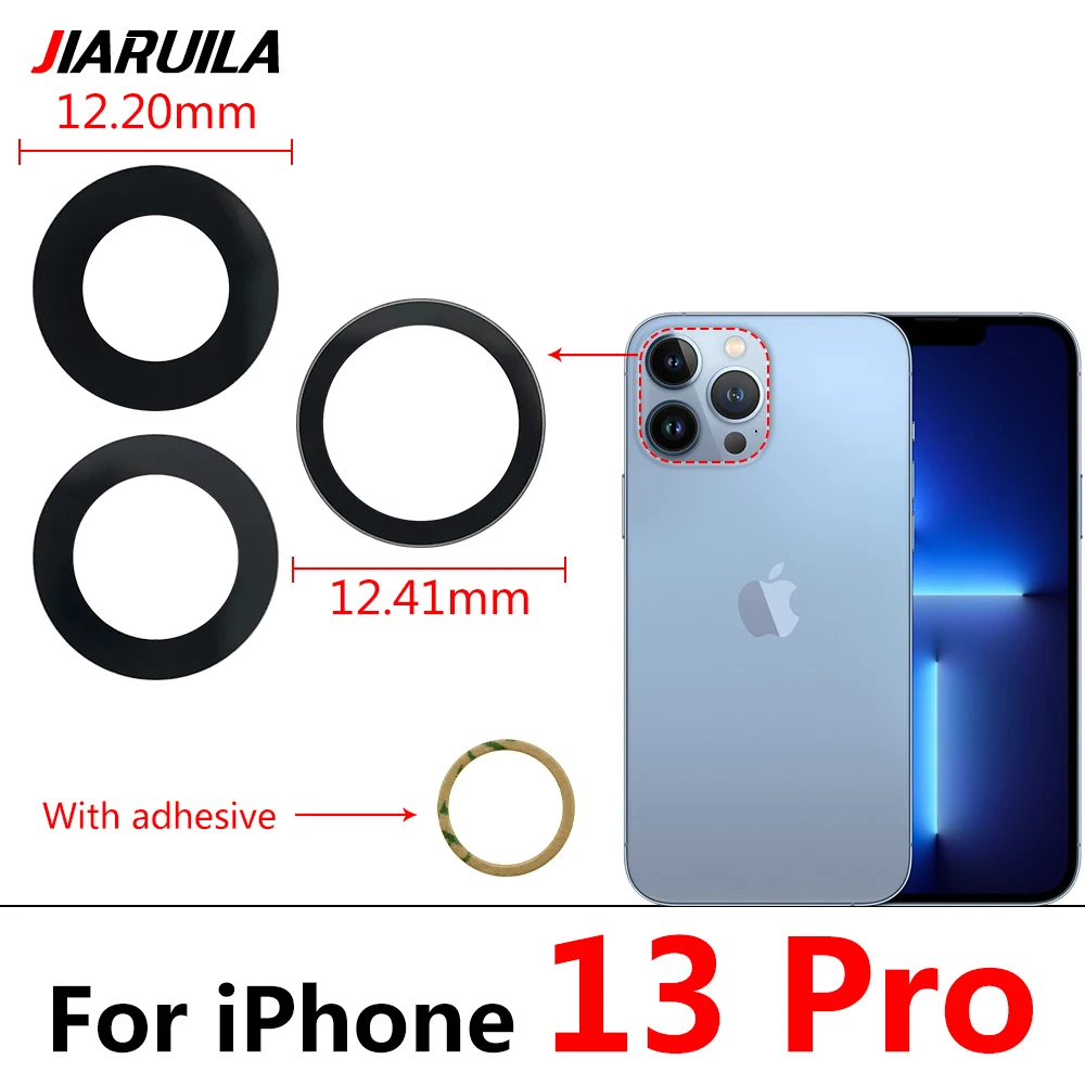 For Iphone 13 Back Rear Camera Glass Lens Replacement with glue Adhesive and Repair Tool 11 12 Pro Max | Мобильные телефоны и