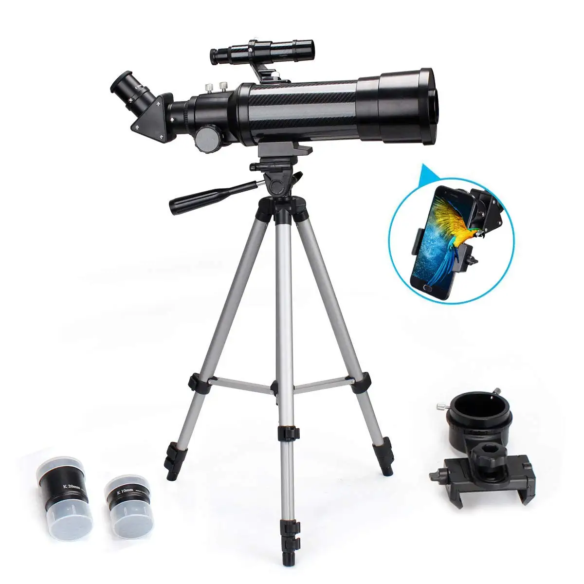 70 мм телескоп для начинающих и детей рефрактор путешествий просмотра Луны со