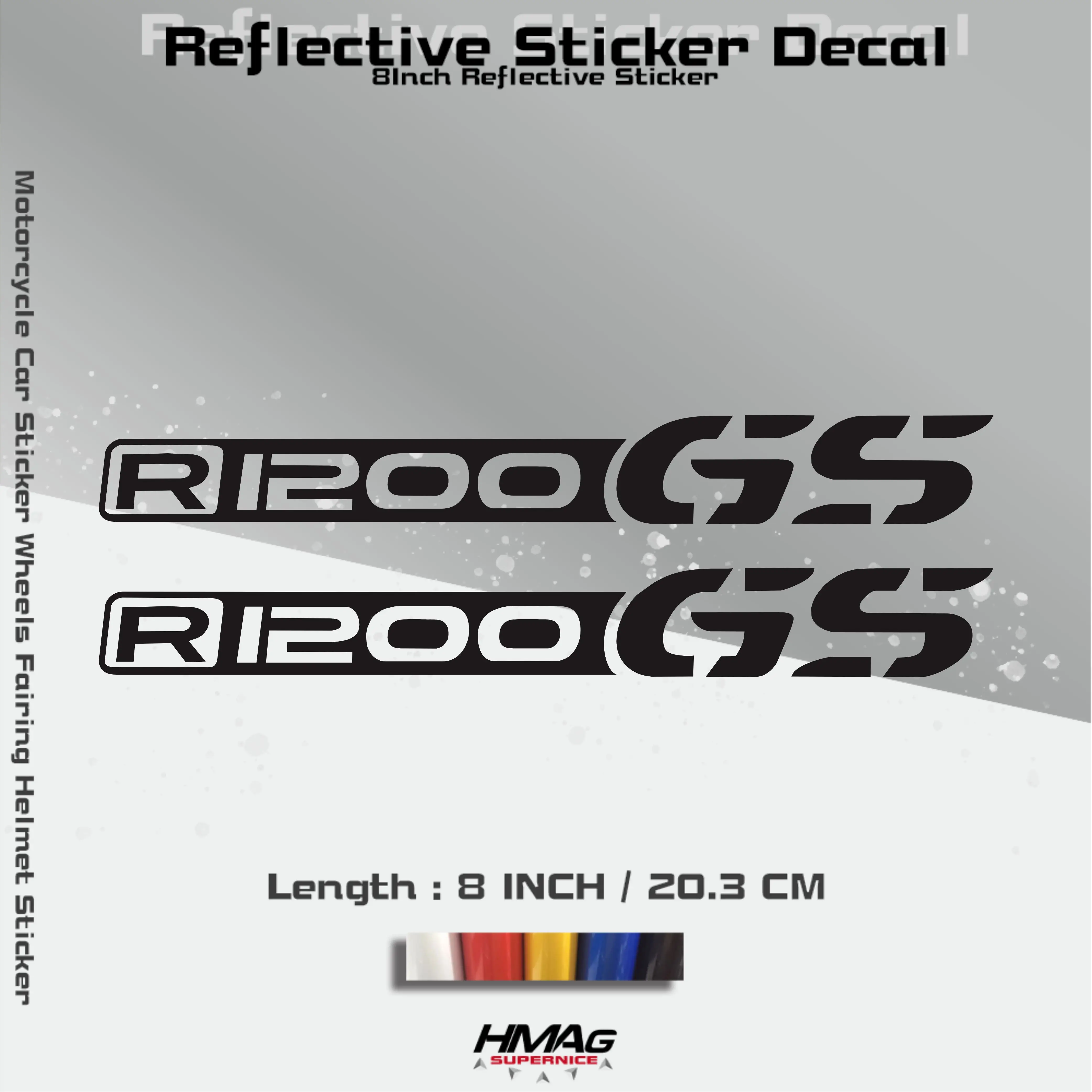 

8 дюймов Светоотражающая наклейка для мотоцикла автомобиля наклейка колеса шлем с обтекателем наклейка для BMW R1200GS R1200 GS R 1200 GS