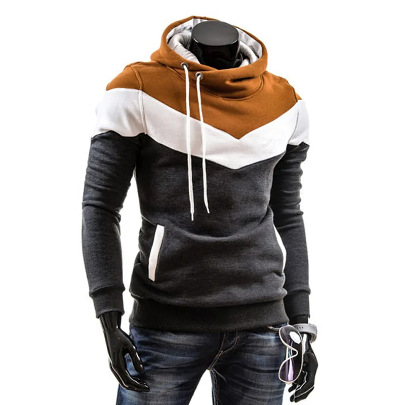 

ZOGAA Men's Patchwork Hooded Sweatshirt Hoodies Clothing Casual Loose Fleece Warm Streetwear Male Fashion Autumn Winter Outwear