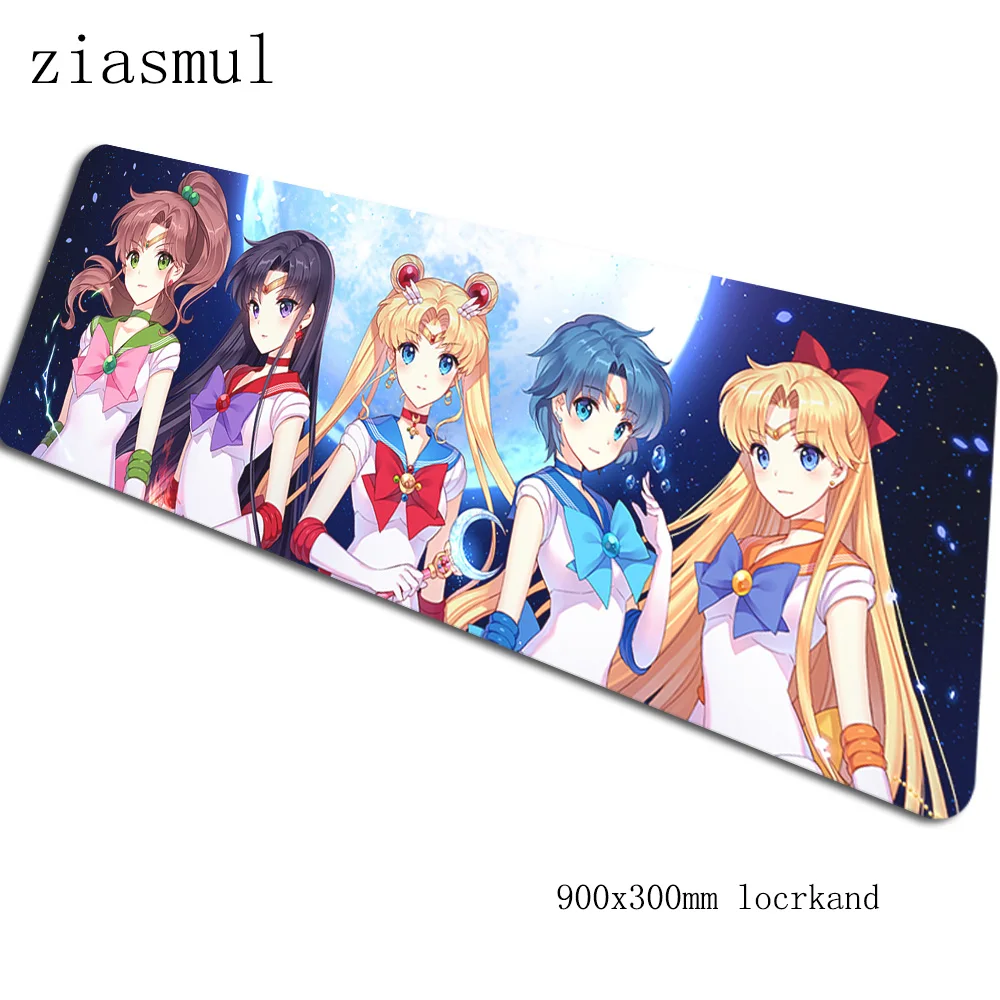 Коврик для мыши sailor moon 90x30 см компьютерный коврик для мыши Индивидуальный Коврик для мыши подарок коврик для Мыши Эргономичный гаджет офисные настольные коврики - Цвет: Size 900x300x2mm
