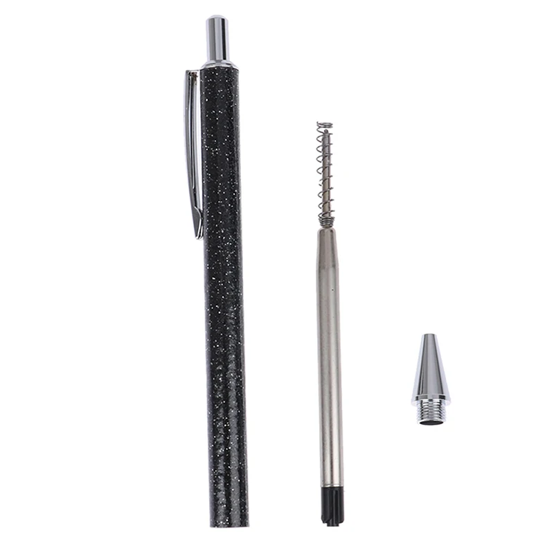 

1pcs Luxury Metal Ballpoint Pen 1.0mm Glitter Oil Flow Pens Office Stationery