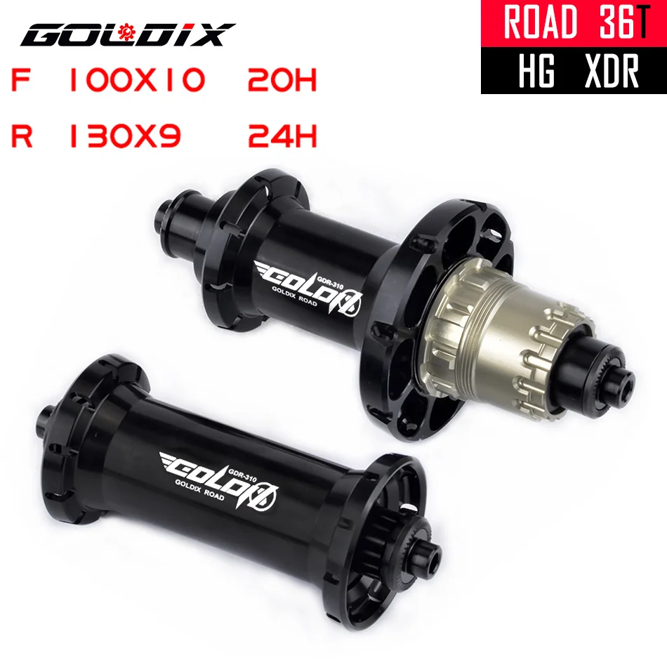 

GOLDIX Road Disc Brake Sealed Bearing Hub 20H 24H Quick Release XDR HG Compatible SHIMANO SRAM DT350 KOOZER ZTTOM30 Ratchet 36T