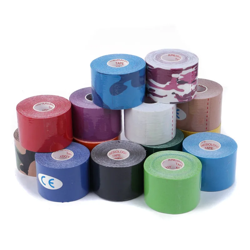 

New 2 Size Kinesiology Tape Athletic Tape Sports Muscle Tape Bandage Care Fitness Tennis Running Knee Muscle Protector Bandage