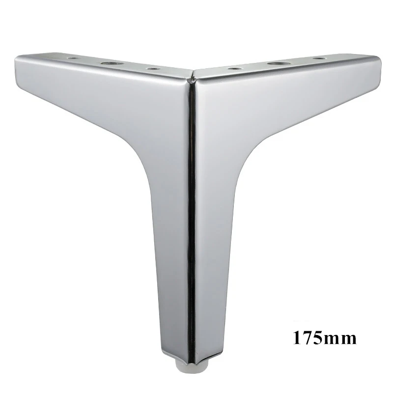 4 шт. Треугольные металлические ножки для мебели серебристого журнального