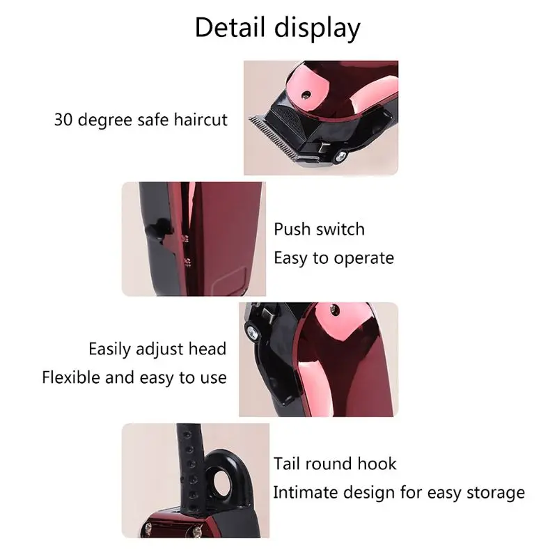 

Professional Men Electric Trimmer Vintage Hair Style Haircut Machine Barber Clippers