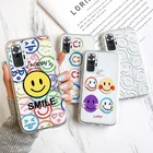 Чехол для Redmi 9T, чехлы для Xiaomi Redmi Note 9, силиконовый чехол для Xiaomi Redmi Note 10 Pro, 8, 7, 6A, 7A, 8A, 8T, 9S, 10S, 7S, прозрачные чехлы со смайликом