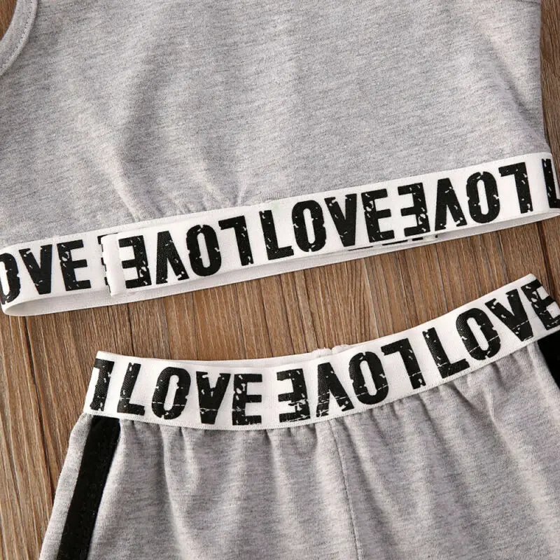 Комплект детской одежды Pudcoco летние детские короткие топы и шорты одежда на День