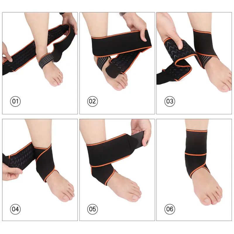 

1Pcs Open Heel Ankle Support/Ankle Brace for Pain Relief, Breathable Elastic Ankle Wrap for Preventing Sprains for Basketball