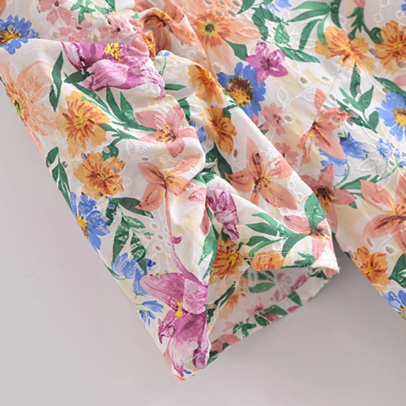 

MXTIN 2021 Women Summer Vintage Floral Print Mini Dress Fashion V Neck Short Sleeve Chic Party Female Dresses Vestidos Mujer