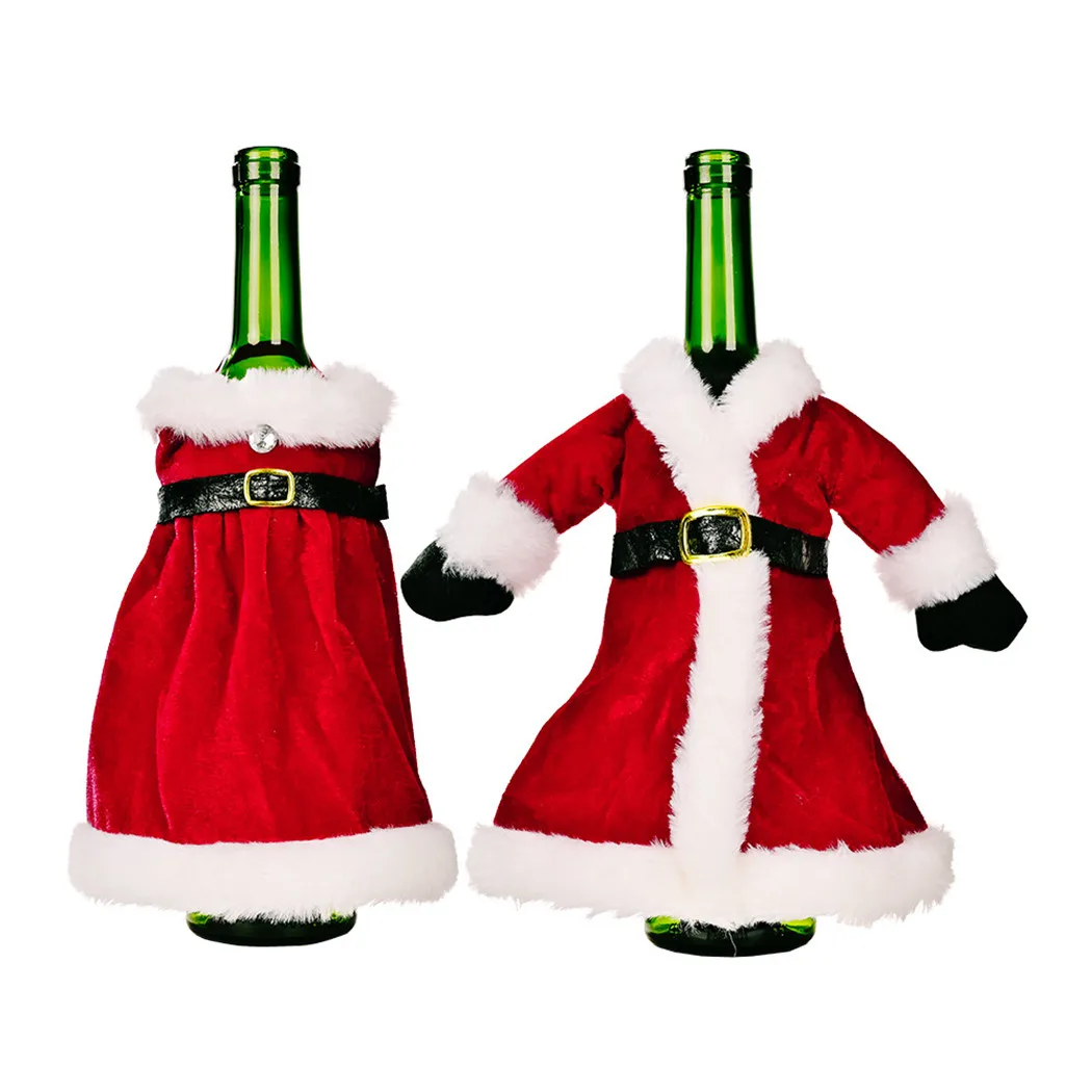 

1Pc Christmas Dress Up Wine Bottle Cover Merry Christmas Decorations For Home Decor Xmas Gift 2022 New Year Navidad Gifts