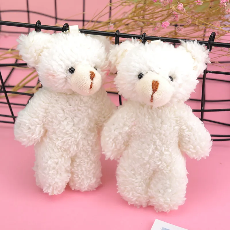 

10cm Kawaii Animal Cute White Bear Doll Soft Plush Stuffed Toys for Children Pendant Girls Kid Gift Stuff Plushie Key Chain Toy