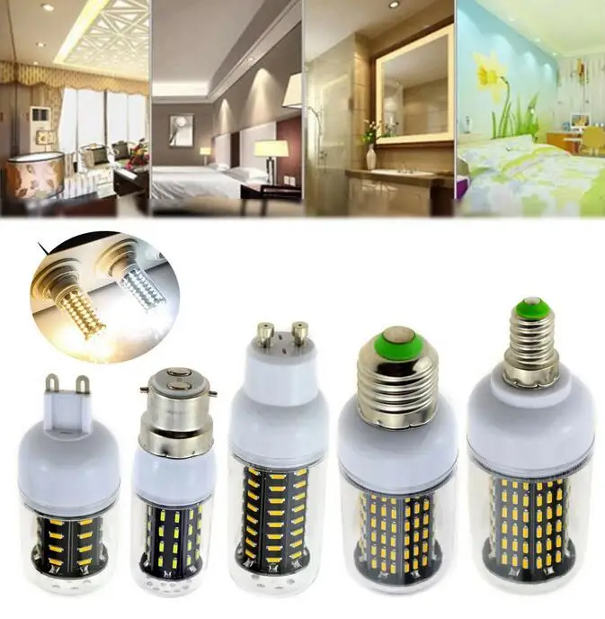 Светодиодные лампы G9 E27 E14 B22 SMD 4014 36 56 72 96 138 светодиодов s теплый белый/белый свет 110