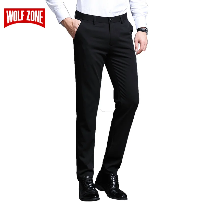 Новые Модные узкие брюки для мужчин весна лето Высокое Качество Бренд Бизнес