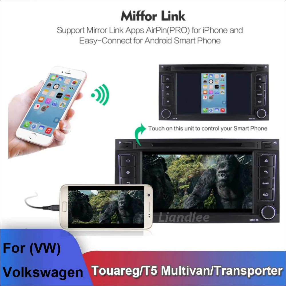 Автомагнитола для Volkswagen Touareg/T5 мультифургон/VW Transporter 2004 ~ 2008 Android DSP Carplay авто CD