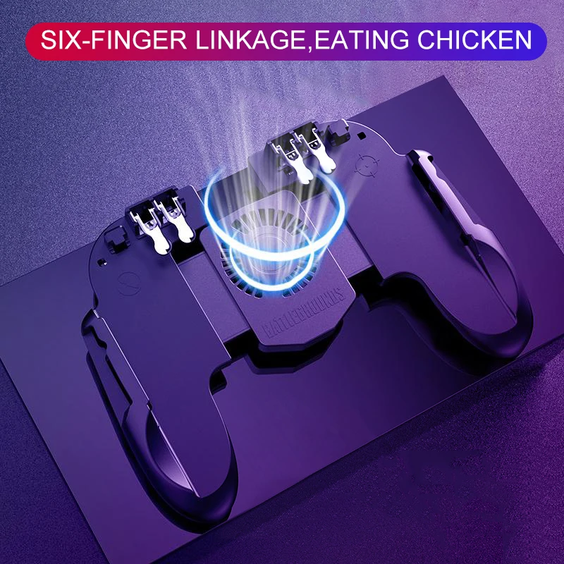 6 пальцевый контроллер для Pubg геймпад мобильный триггер L1R1 джойстик шутеров