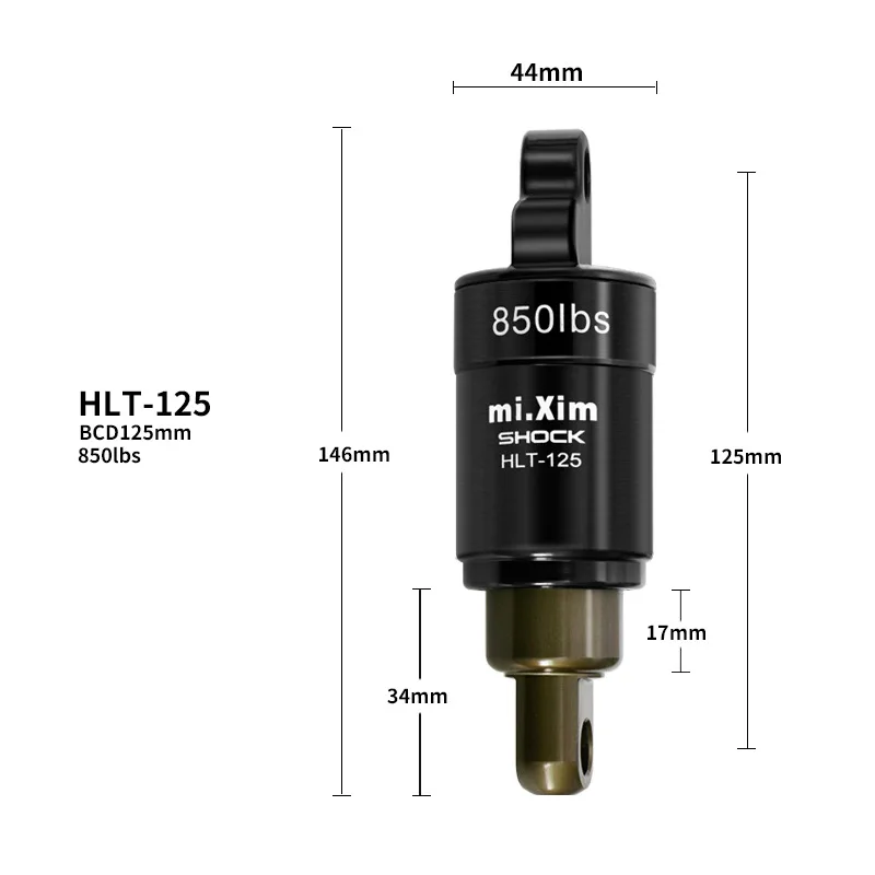 Задние удары для горного велосипеда из алюминиевого сплава 125/150/165/190 мм 850/1000