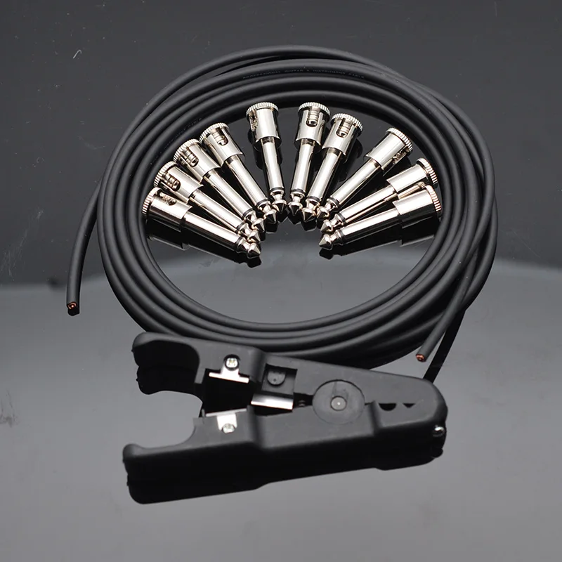 DIY гитары припоя Бесплатный Педальный оптический патч корд доска Медь кабель