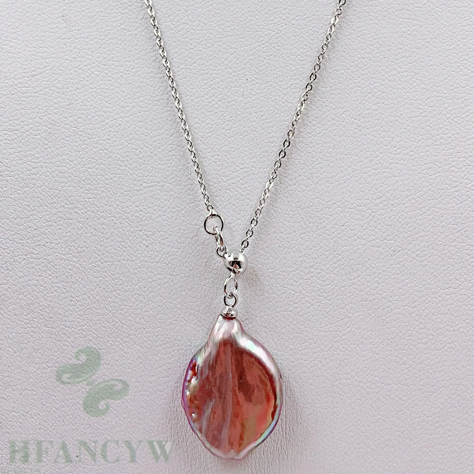 

17x22mm Colour Baroque Pearl Necklace 18 inches Chic Chain Cultured Diy Real Classic Accessories Wedding Flawless Clasp