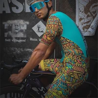 chaise skinsuit 2021 new graffiti jumpsuit men painted cycling clothing triathlon team bicycle sportswear