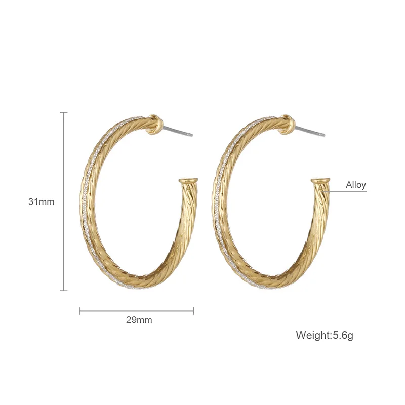 

Dorado New Fashion Punk Hoop Earrings For Women Big Circle New Alloy Stuning Simple Modern Jewelry 2020 Party Daily Gifts