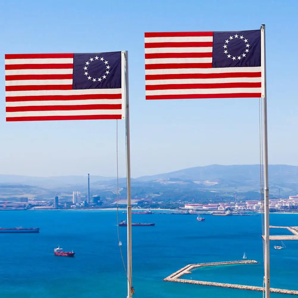 Новинка Betsy Ross 13 Звезда США Американский 3x5 футов флаг звезд 1777 Росс для украшения