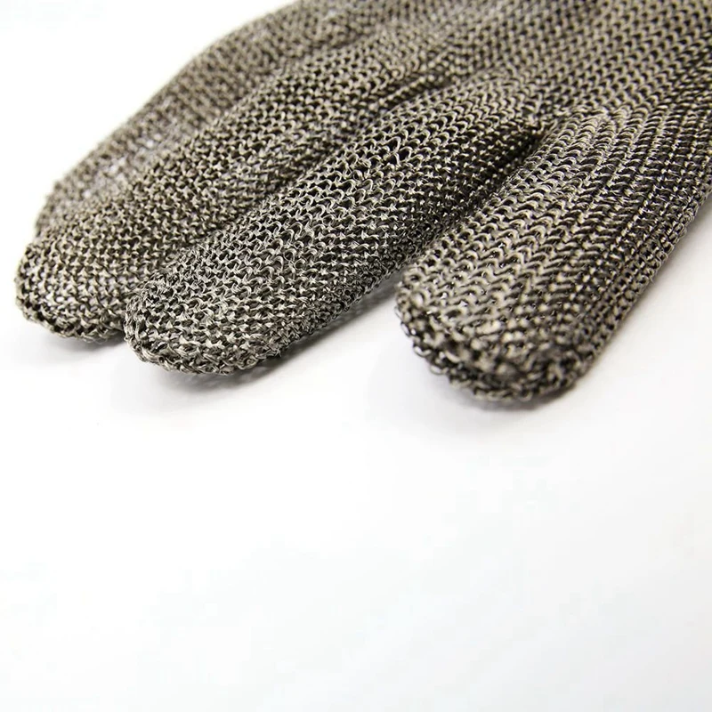 

Stainless Steel Wire Braided Gloves Cut-Proof Protection Mesh Work Gloves Men'S Long Section
