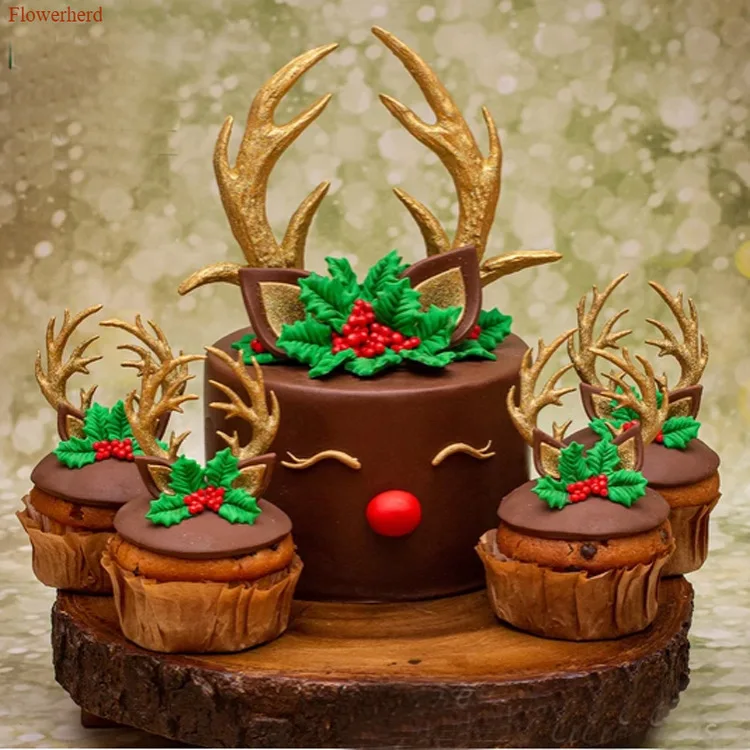 Новая Рождественская серия маленькие Сика олени оленьи рогатки самодельная