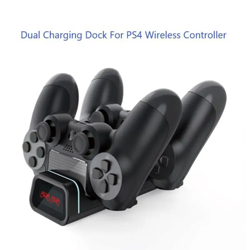 

For PS4 Controller Charger Dock Station Dual Fast Charging Stand With Status Display For Play Station 4/PS4 Slim/PS4 Pro Charger