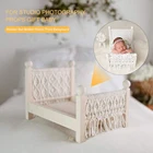 Реквизит для фотосъемки детская кроватка реквизит для фотосъемки вспомогательная деревянная детская кроватка реквизит для позирования фон с кисточками для фото дома