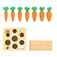 wooden montessori plucking radish childrens puzzle insert montessori educationallearning wooden toys for children h666f