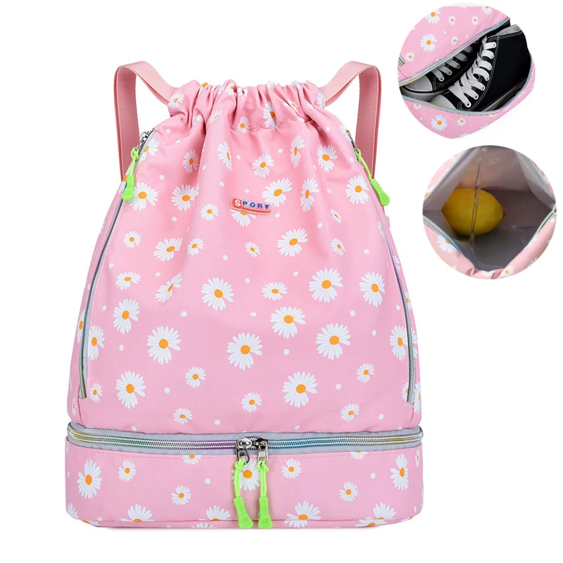 Женский рюкзак для тренажерного зала сухая и влажная сумка фитнеса дорожный