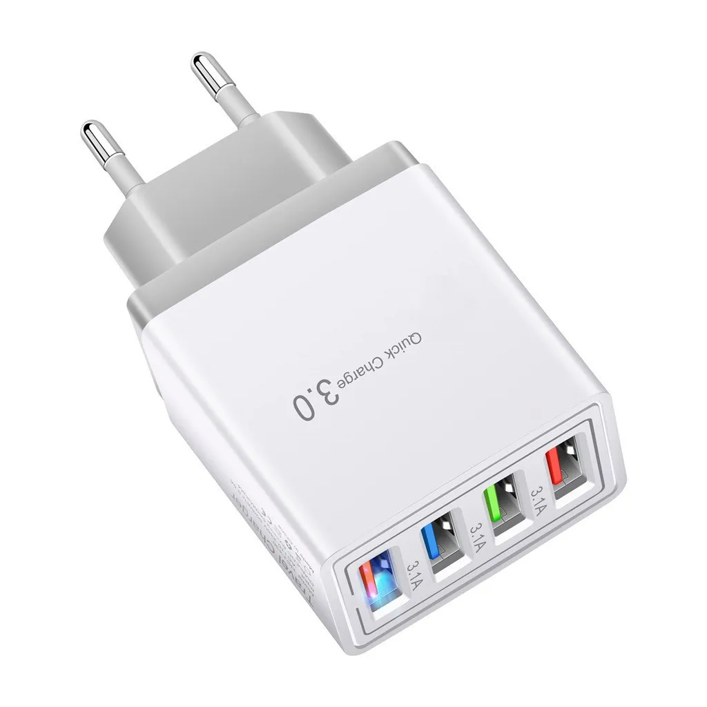 Ouhaobin 4 порта USB зарядное устройство Быстрая зарядка ЕС вилка QC 3 0 usb-хаб 3.5A