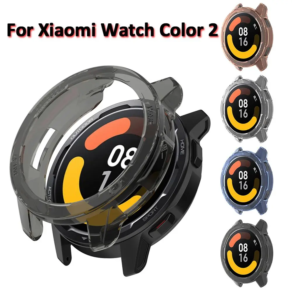 

TPU Case Cover For Xiaomi Watch Color 2 Protective Shell Clear Half Package Hollow Bumper Shell For Xiaomi Watch Color 2 Cover
