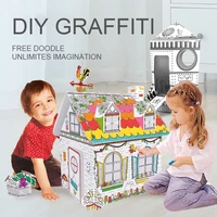 diy graffiti 3d paper puzzle educational toys early learning cognition kids cartoon intelligence puzzle game toys for children